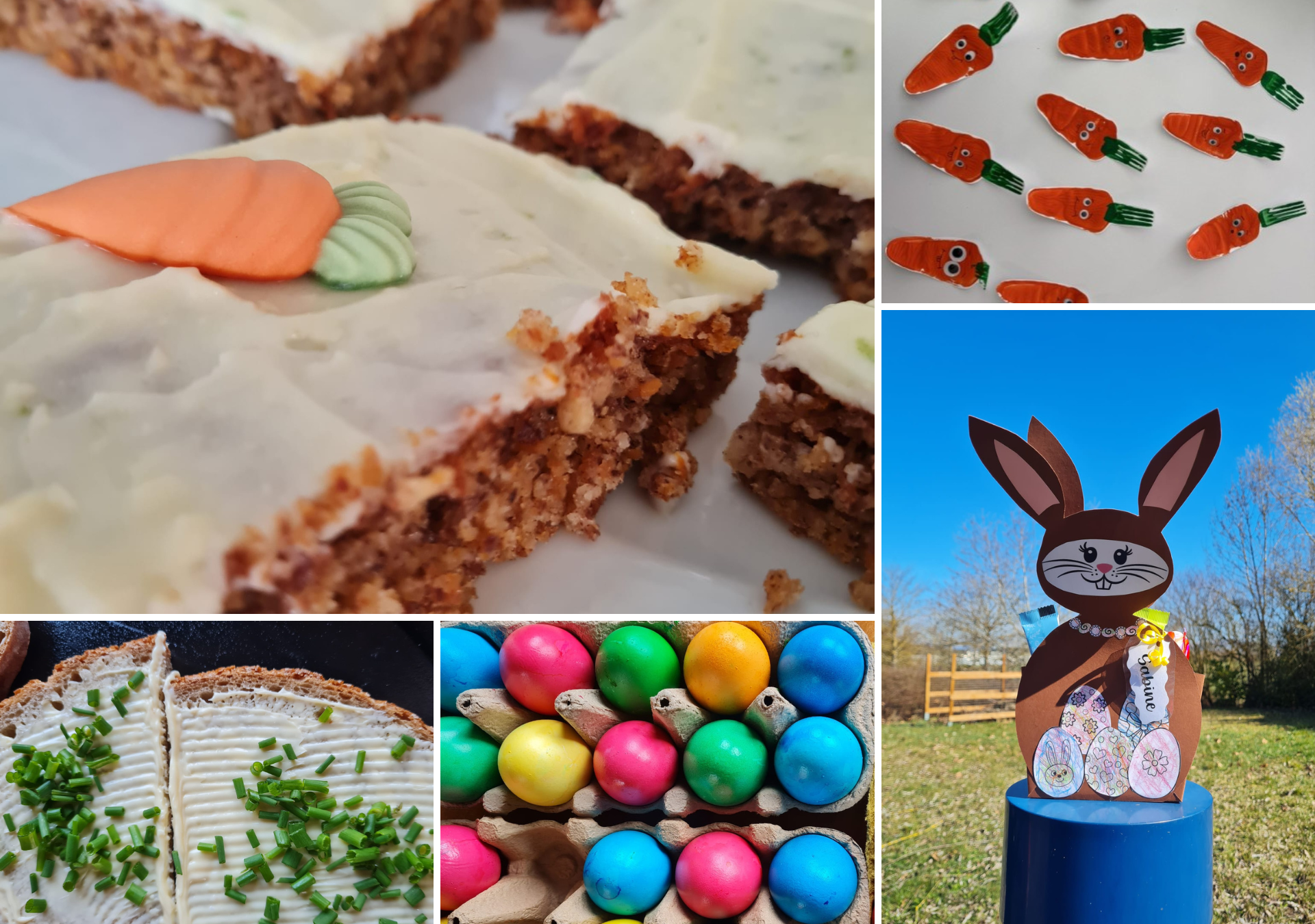 Collage aus Fotos der Osterprojektwoche unseres Förderbereichs