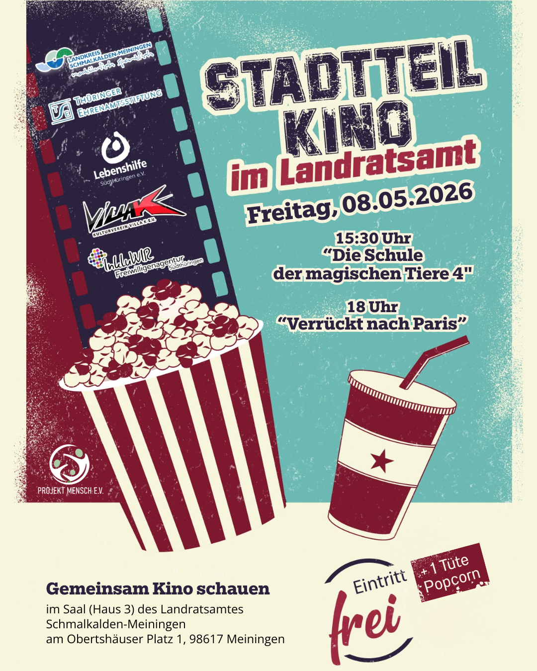 Werbeflyer des Stadtteil-Kinos