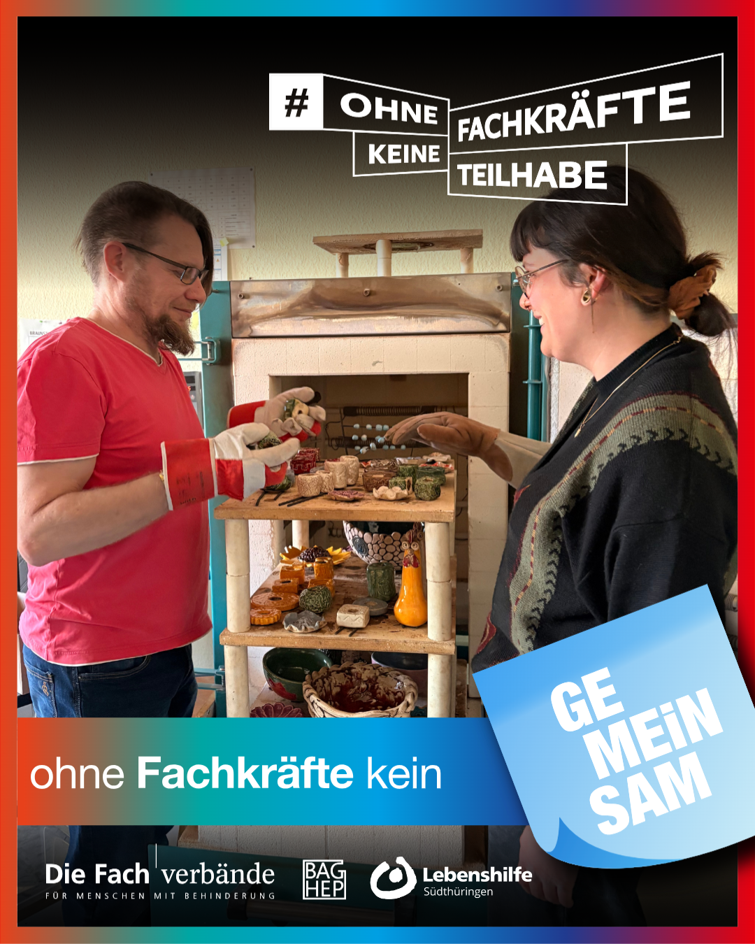 Ohne Fachkräfte kein Gemeinsam - KreativWerkstatt des LebenshilfeWerk Meiningen