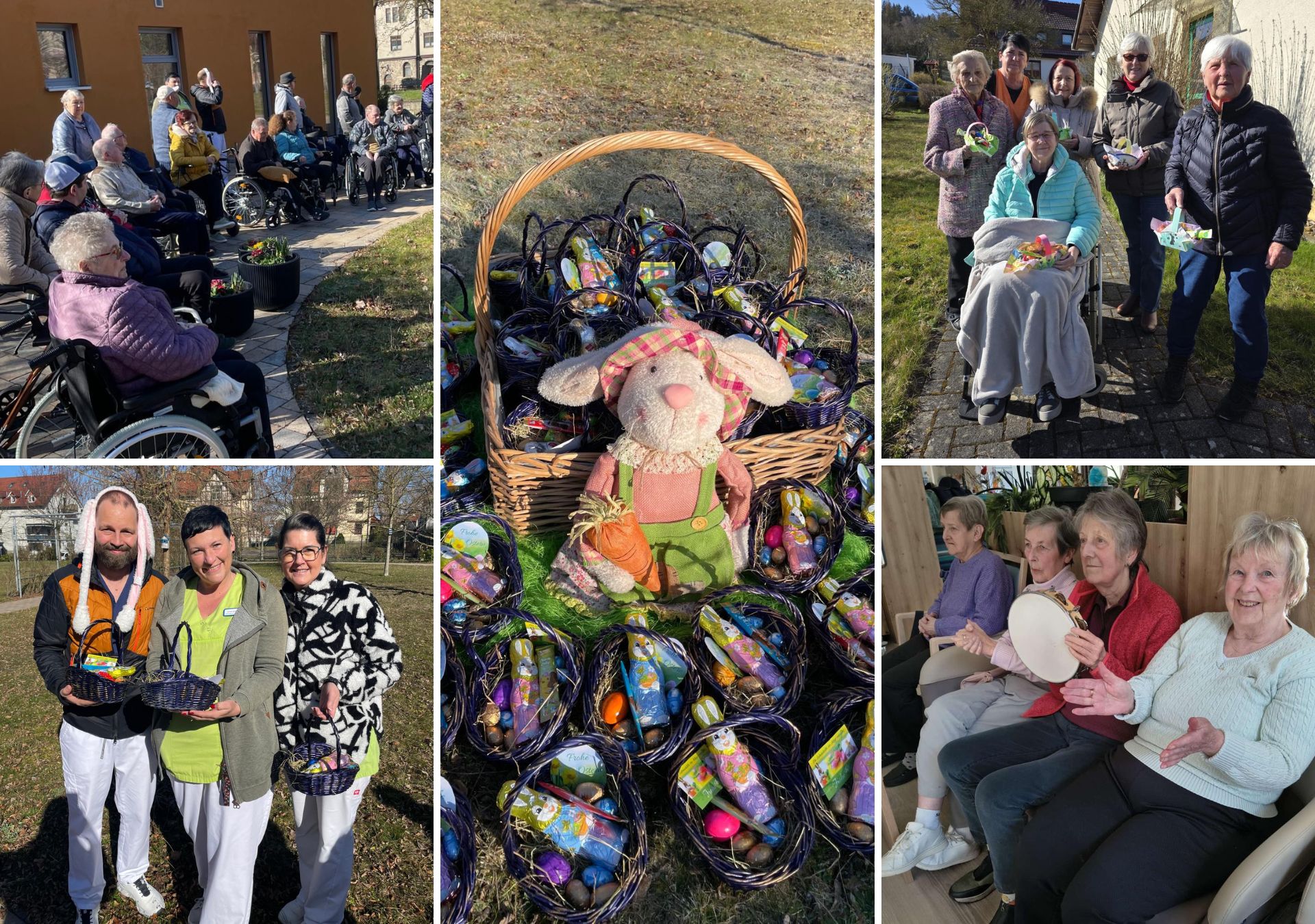 Ein fleißiger Osterhase bei Lebenshilfe im Alter - im Haus LebensWert, der Tagespflege Mercedes-Villa und der Tagespflege Goldener Herbst wurden viele Osterkörbchen gefunden.
