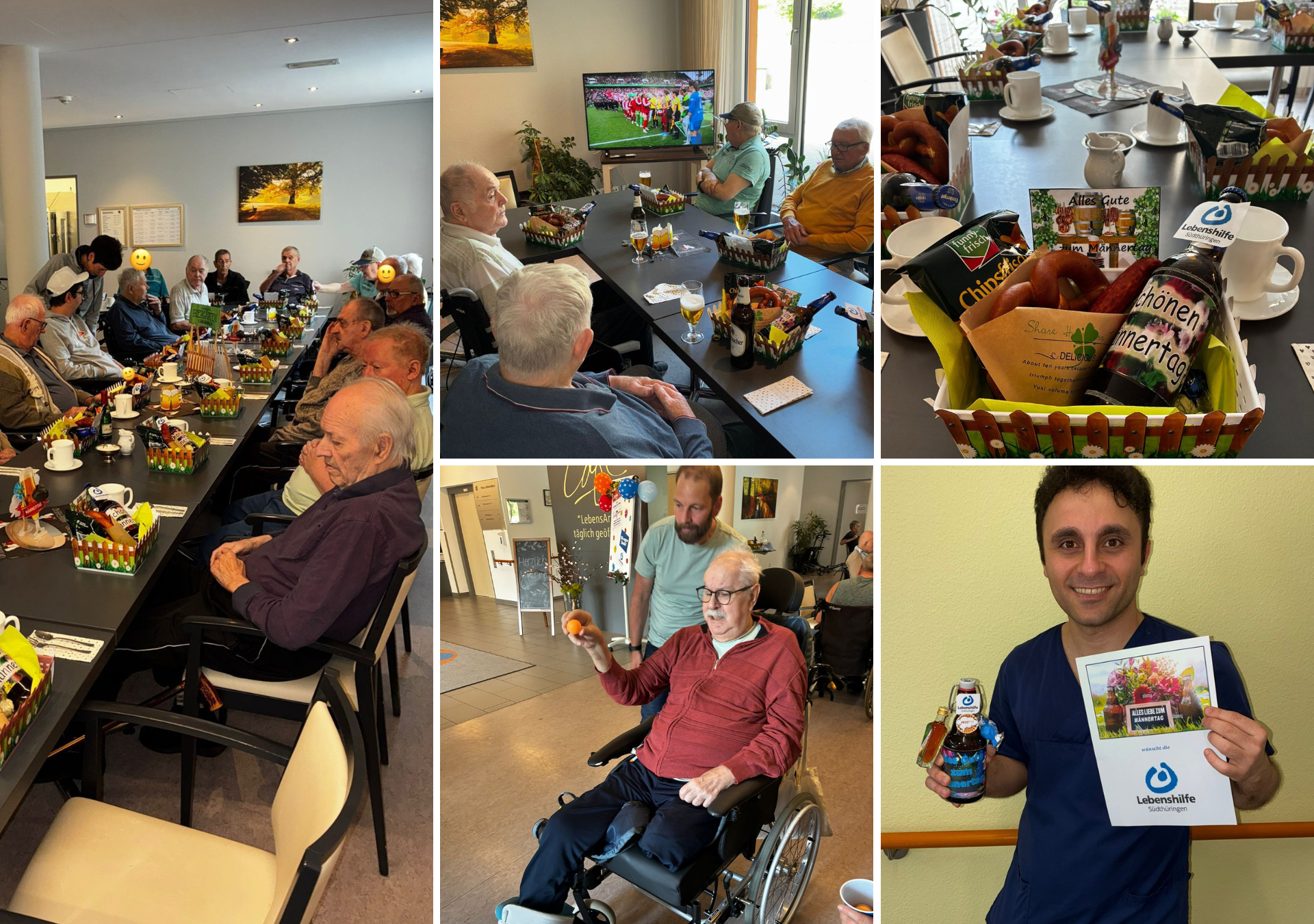Eindrücke des Männertags im Haus LebensWert in einer Fotocollage